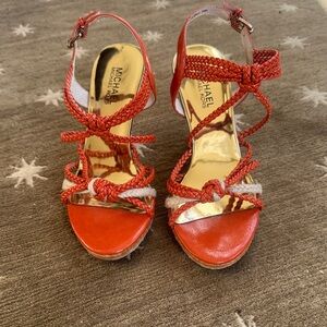 Michael Kors Orange Espadrille Sandals
